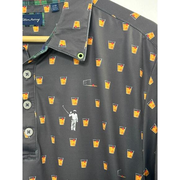 William Murray Golf The Old Fashioned Golf Shirt Men's Large Gray - Picture 2 of 4